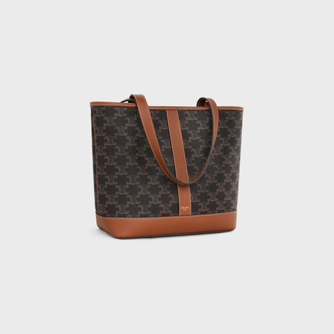 Replicate SMALL CABAS IN TRIOMPHE CANVAS AND CALFSKIN TAN(1:1 replica)