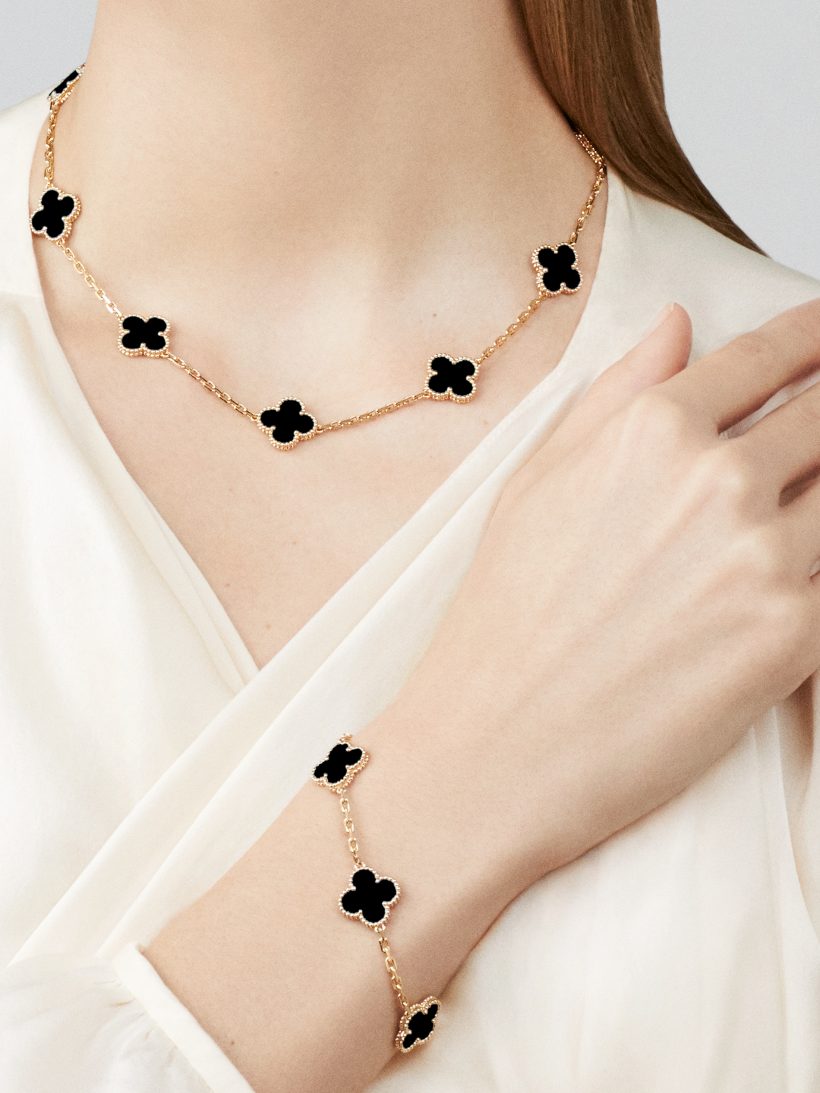 Replicate Vintage Alhambra bracelet, 5 motifs(1:1 replica)