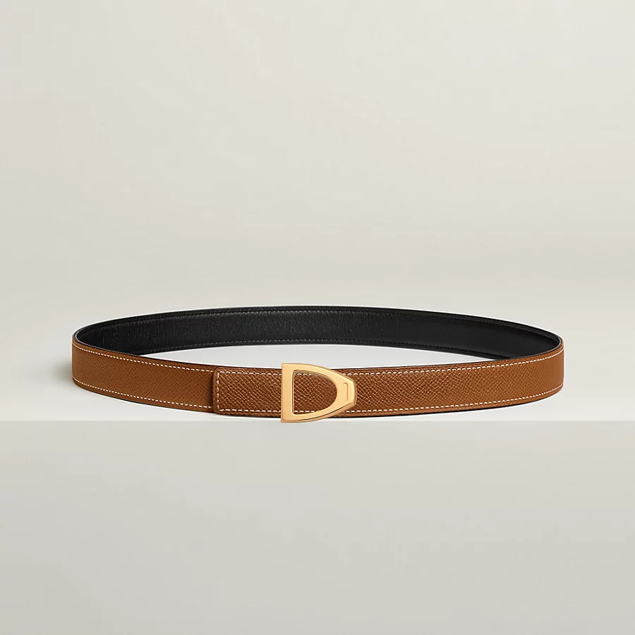 Replicate Cavaliere belt buckle   Reversible leather strap 24 mm(1:1 replica)