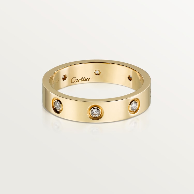 Replicate LOVE ring, small model, 8 diamonds(1:1 replica)