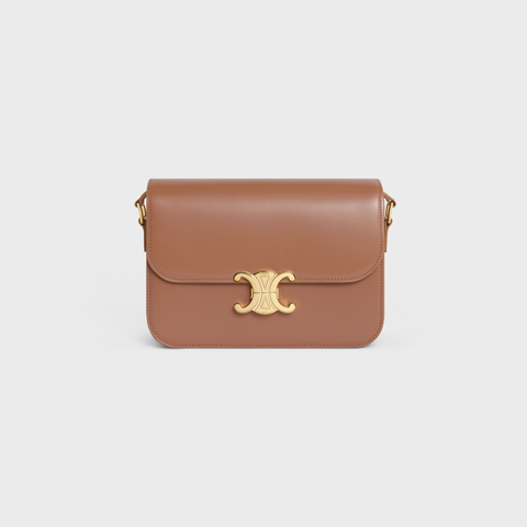 Replicate CLASSIQUE TRIOMPHE BAG IN SHINY CALFSKIN BRONZE(1:1 replica)