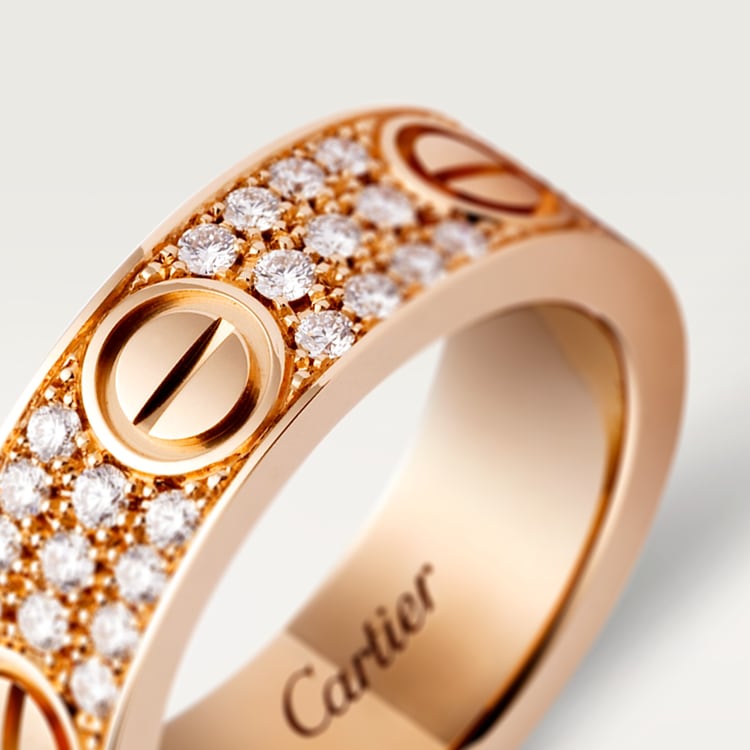 Replicate LOVE ring, classic model, paved(1:1 replica)