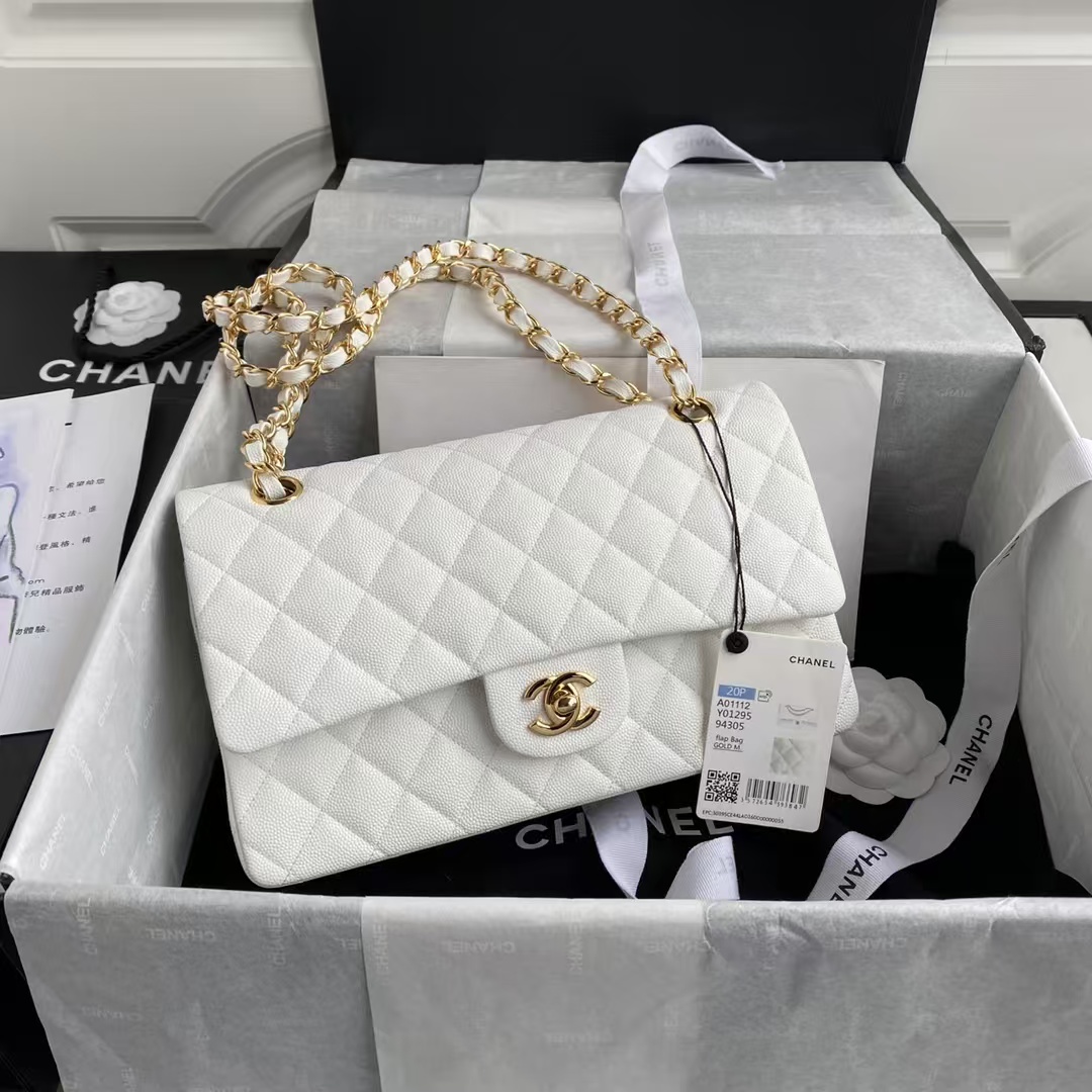 Replicate Chanel Classic 11.12 Handbag Caviar Gold Hardware(1:1 replica)
