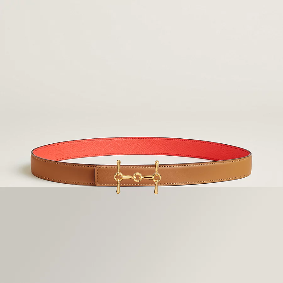 Replicate H Equestre belt buckle   Reversible leather strap 24 mm(1:1 replica)