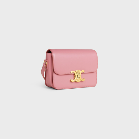 Replicate TEEN TRIOMPHE BAG IN SHINY CALFSKIN ROSE(1:1 replica)