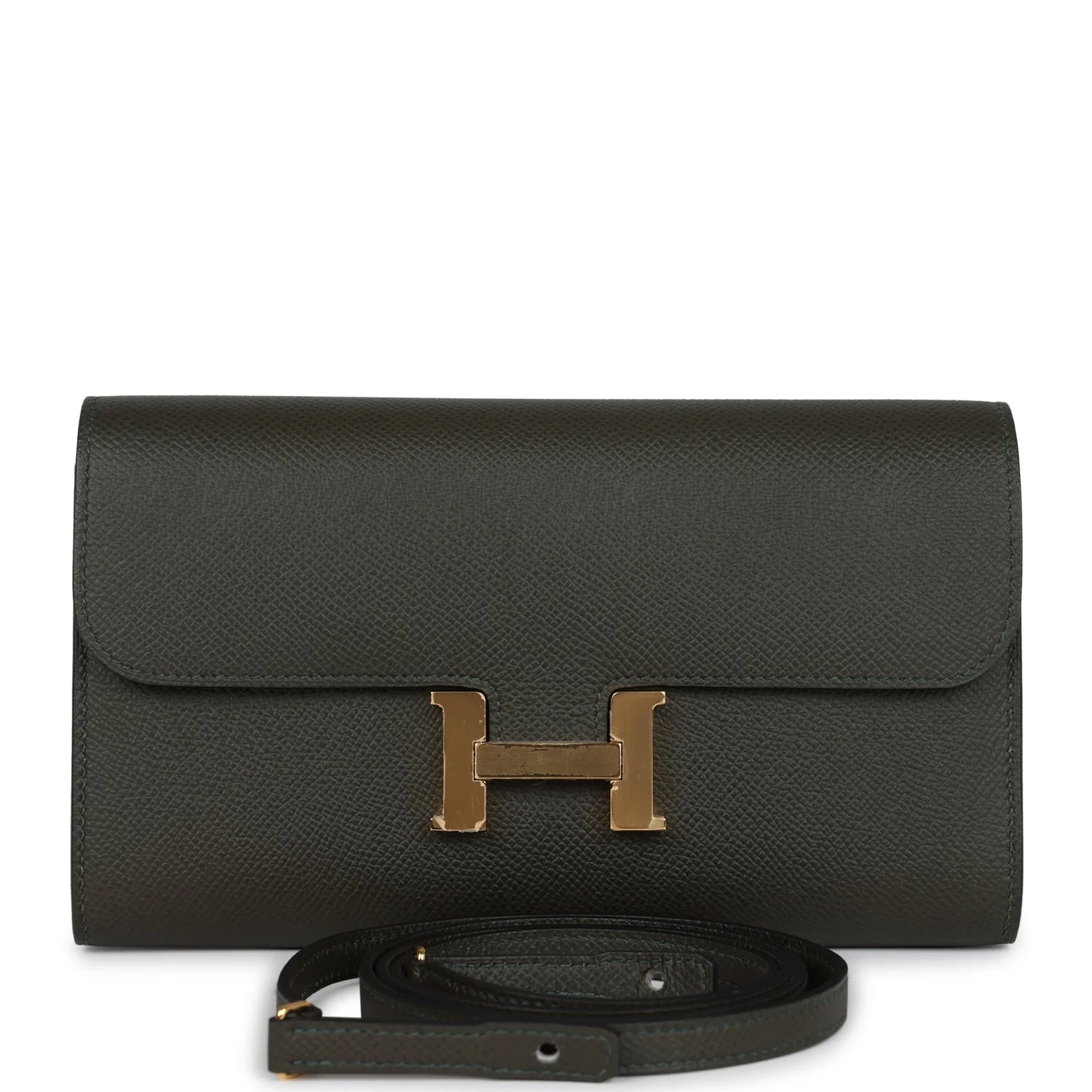 Replicate Hermes Constance Wallet To Go Vert De Gris Epsom Gold Hardware(1:1 replica)
