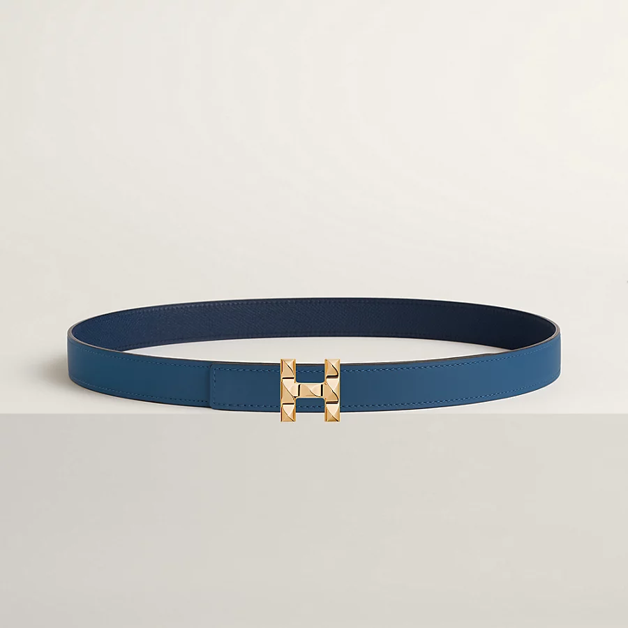 Replicate H Infini belt buckle   Reversible leather strap 24 mm(1:1 replica)