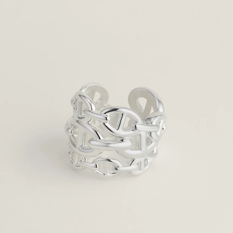 Replicate Chaine d ancre Enchainee ring, large model(1:1 replica)