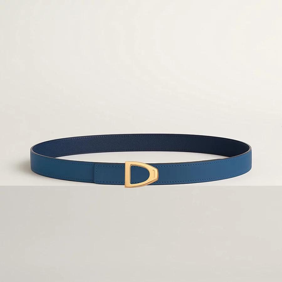 Replicate Cavaliere belt buckle   Reversible leather strap 24 mm(1:1 replica)
