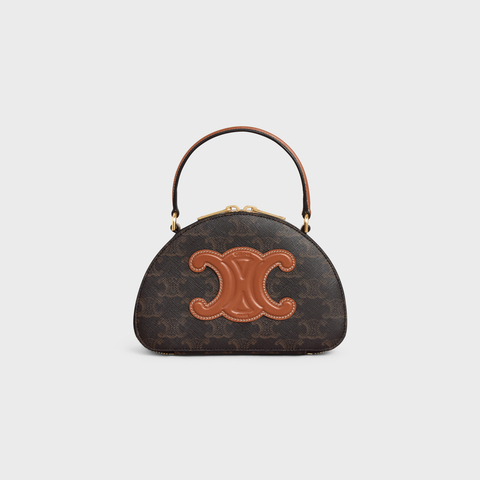 Replicate HALF MOON CASE TRIOMPHE CANVAS TAN(1:1 replica)
