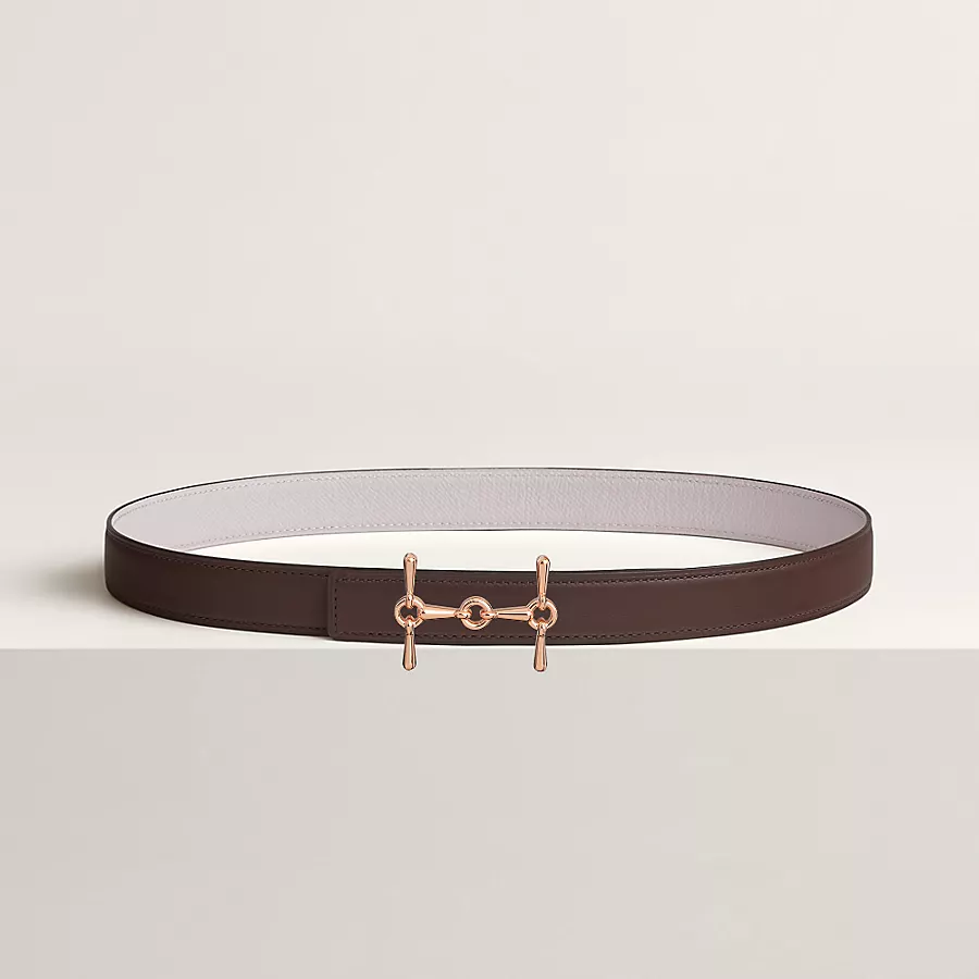 Replicate H Equestre belt buckle   Reversible leather strap 24 mm(1:1 replica)