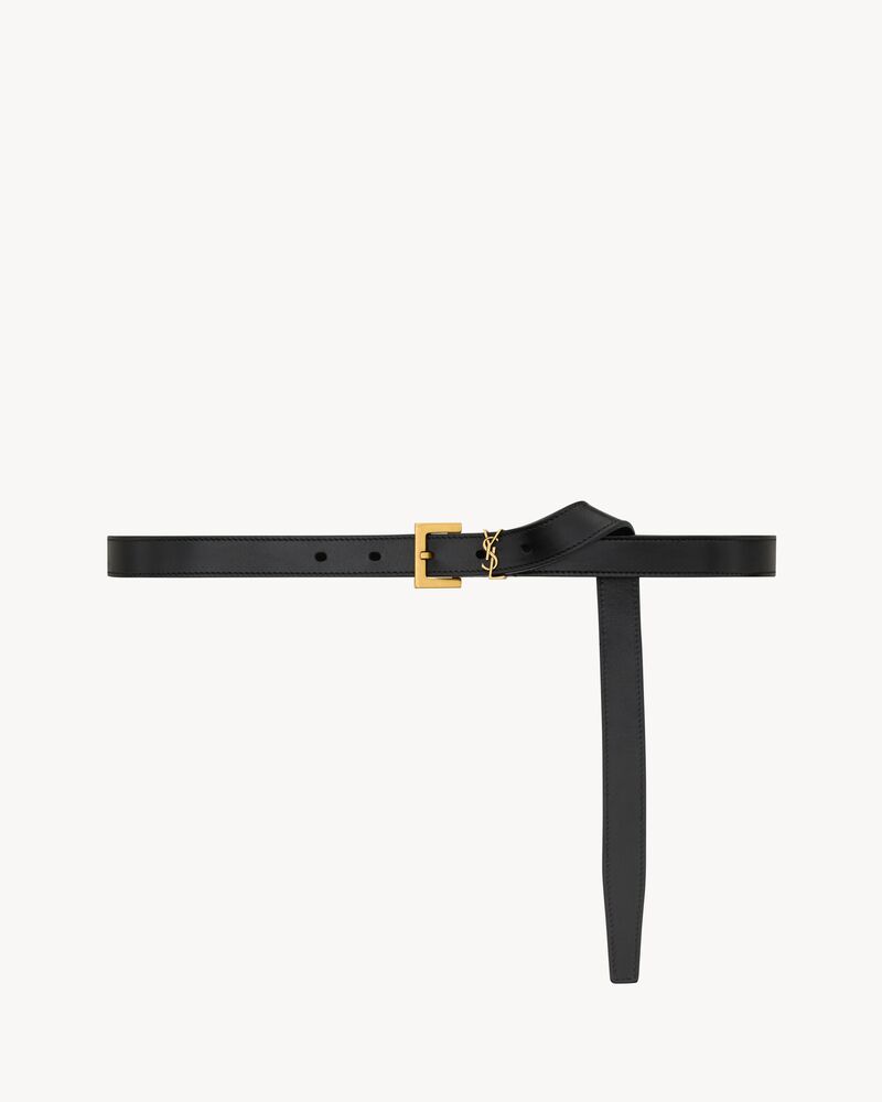 Replicate cassandre thin belt in vegetable-tanned leather(1:1 replica)