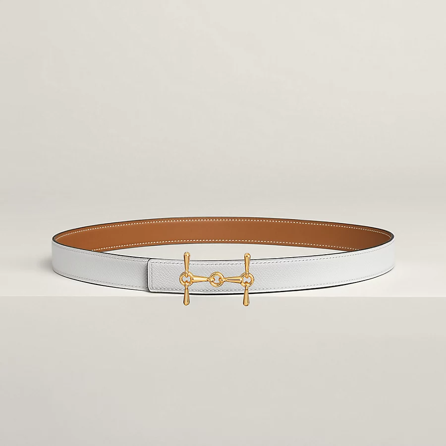 Replicate H Equestre belt buckle   Reversible leather strap 24 mm(1:1 replica)