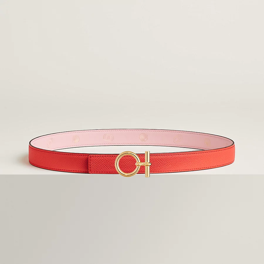Replicate Flot belt buckle   Hermès sur Mer reversible leather strap 24 mm(1:1 replica)