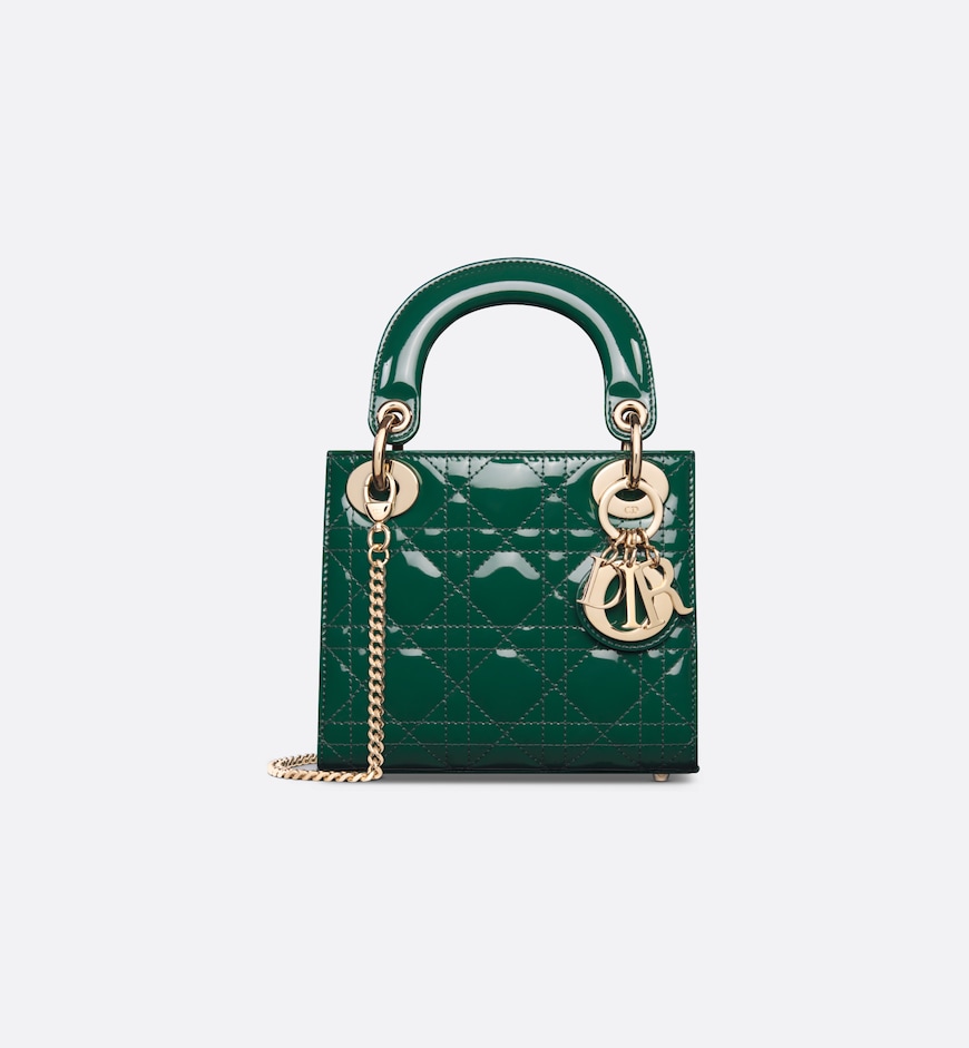 Replicate Dior Mini Dioriviera Lady Dior Bag   Patent Leather(1:1 replica)