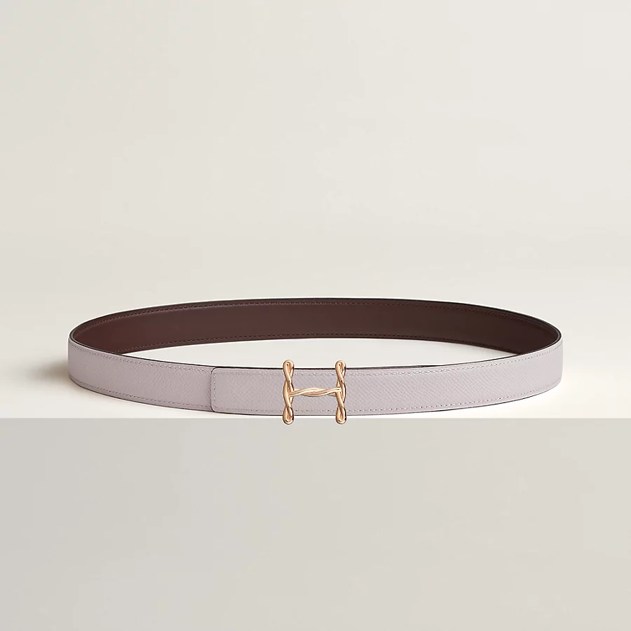 Replicate H Torsade belt buckle   Reversible leather strap 24 mm(1:1 replica)