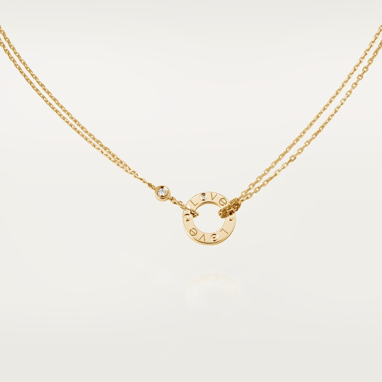 Replicate LOVE pendant, 2 diamonds(1:1 replica)