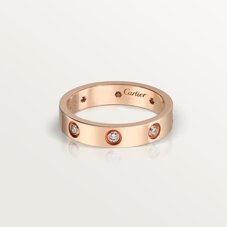Replicate LOVE ring, small model, 8 diamonds(1:1 replica)