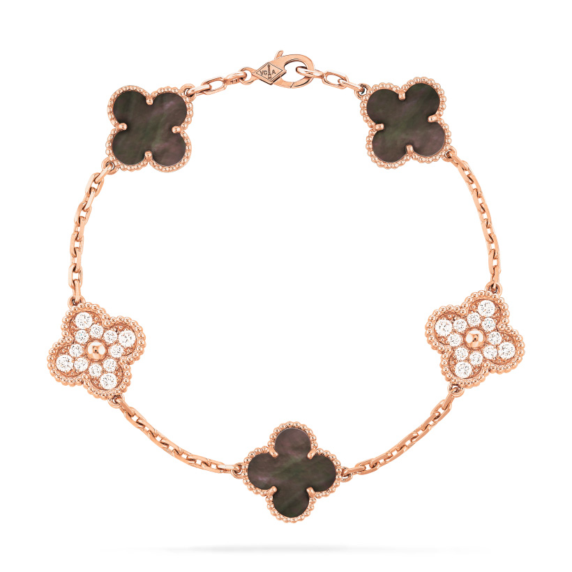 Replicate Vintage Alhambra bracelet, 5 motifs(1:1 replica)