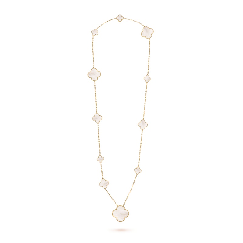 Replicate Magic Alhambra long necklace, 11 motifs(1:1 replica)