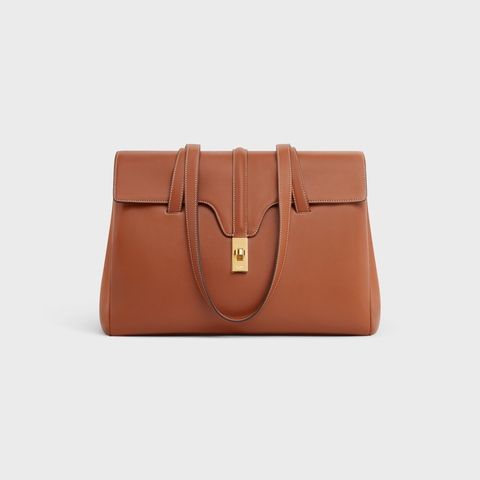 Replicate MEDIUM SOFT 16 BAG IN SMOOTH CALFSKIN TAN(1:1 replica)