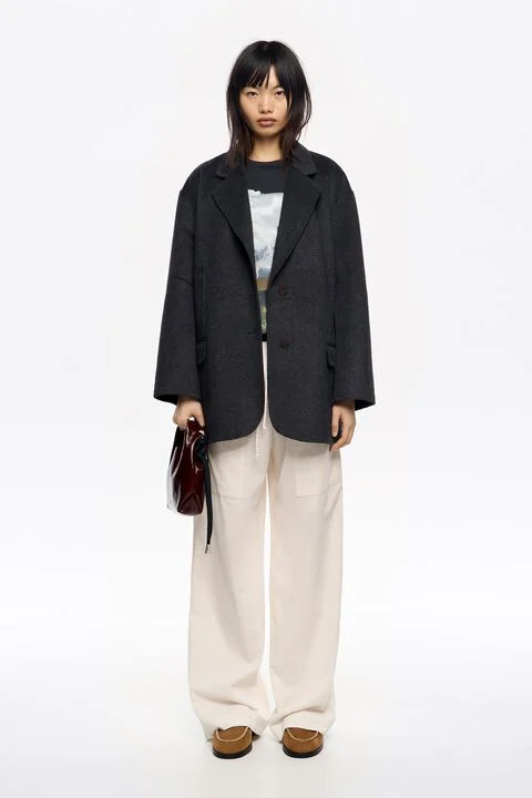 BIMBA Y LOLA Off-white maxi corduroy pockets mini trousers