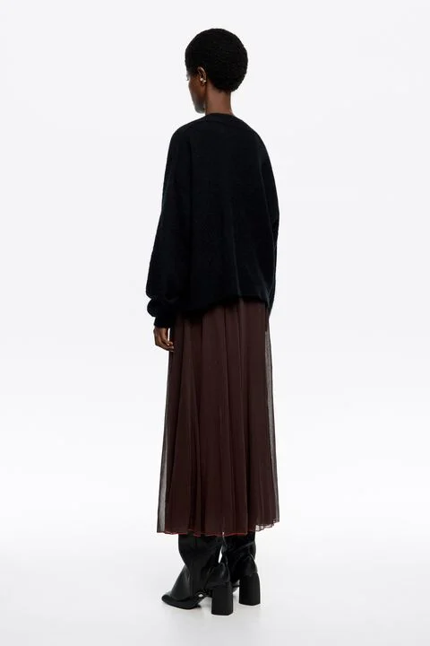 BIMBA Y LOLA Brown flared midi skirt