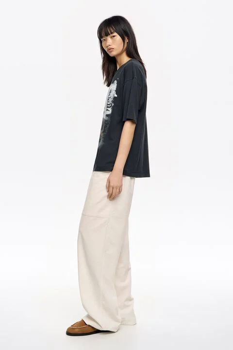 BIMBA Y LOLA Off-white maxi corduroy pockets mini trousers