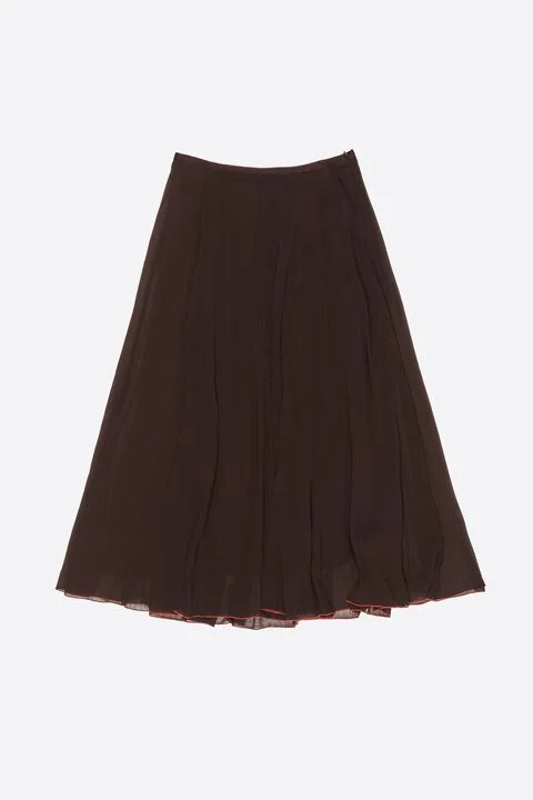 BIMBA Y LOLA Brown flared midi skirt