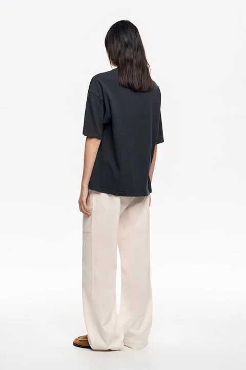 BIMBA Y LOLA Off-white maxi corduroy pockets mini trousers