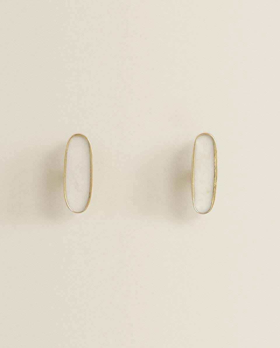 OVAL MARBLE DOOR KNOB (PACK OF 2)