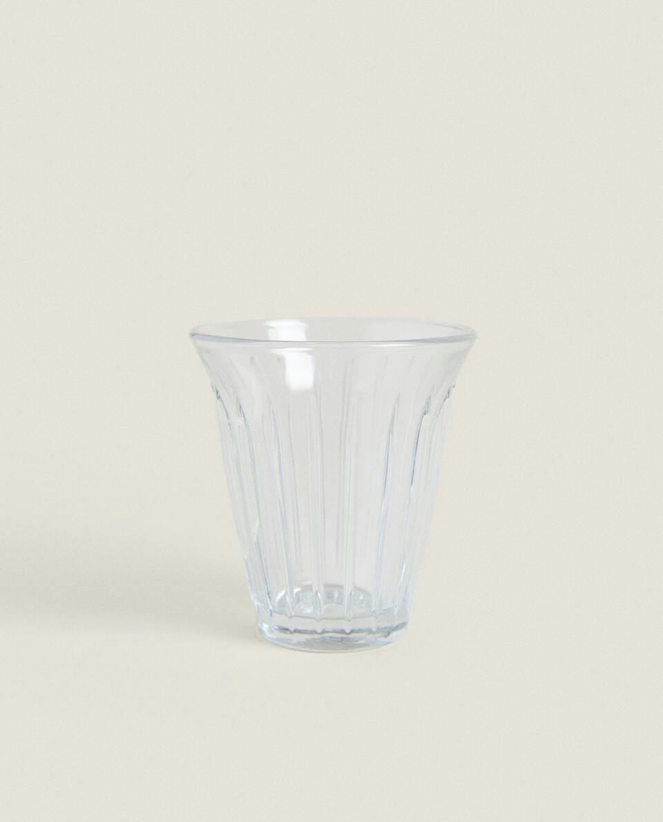 FACETED GLASS TUMBLER