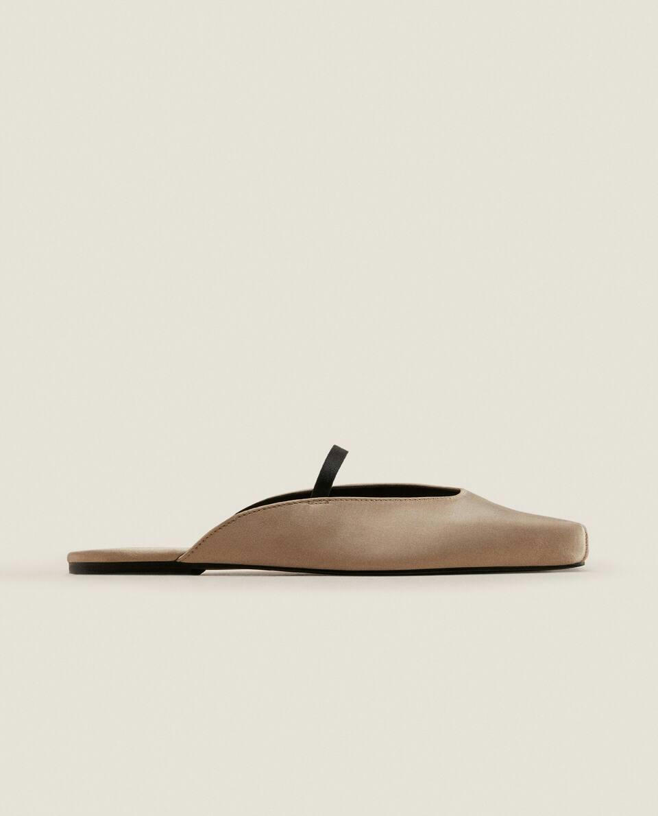 SATIN SLINGBACK BALLERINAS