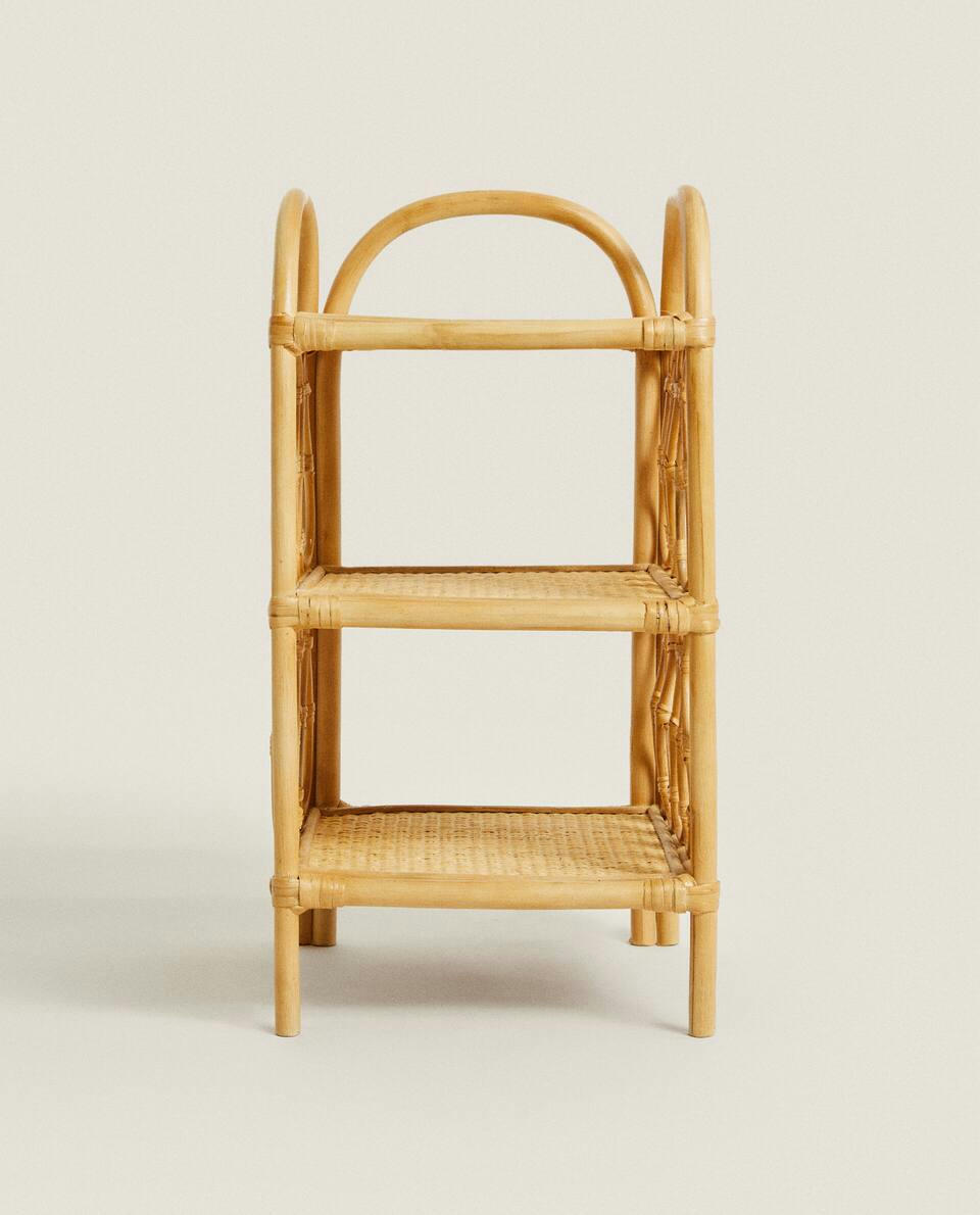 RATTAN BEDSIDE TABLE