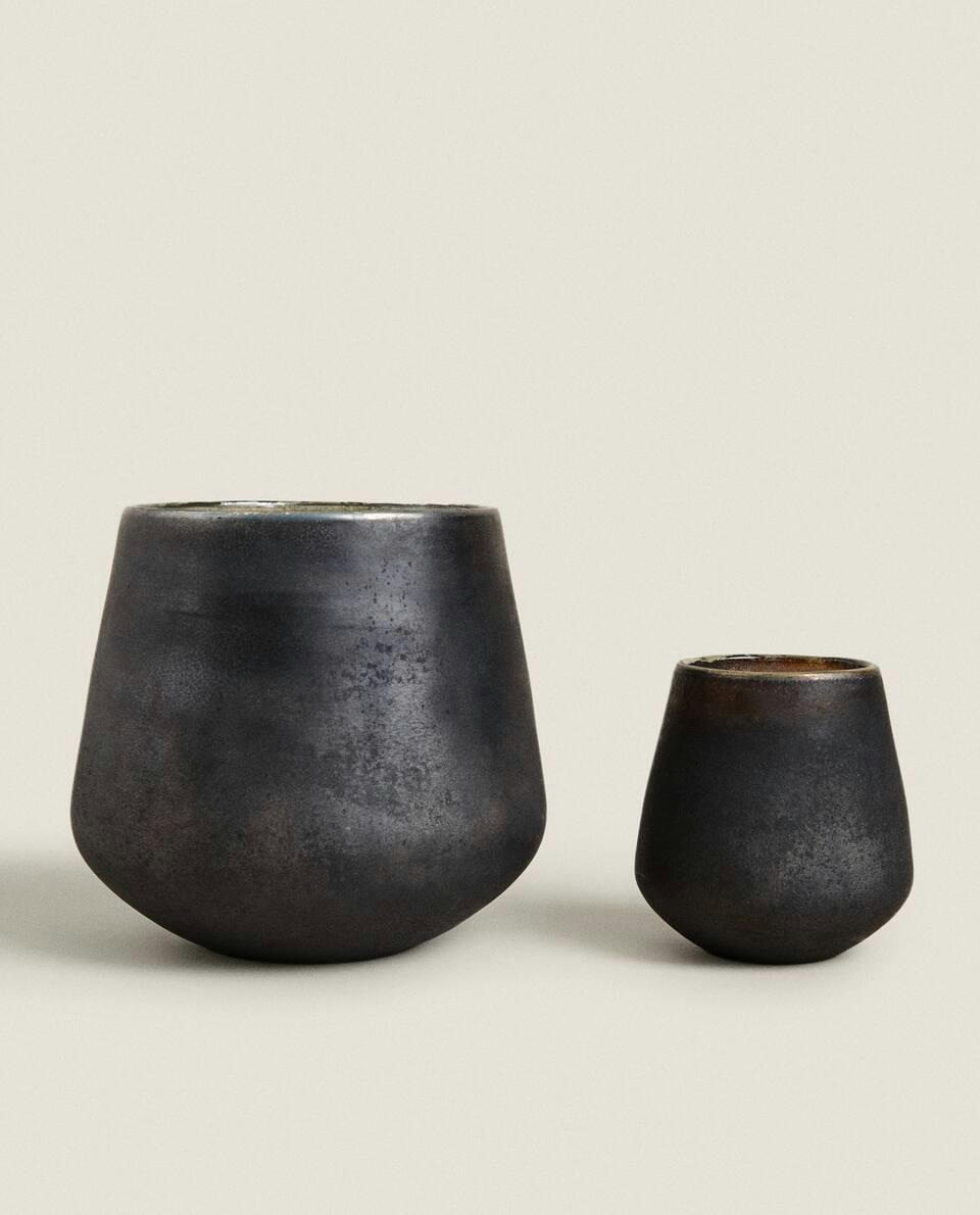 ANTIQUE FINISH GLASS CANDLE