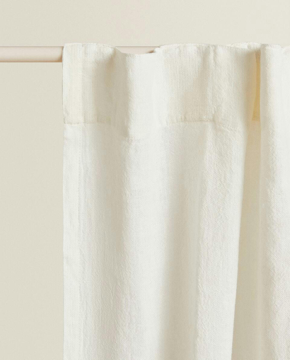 WHITE LINEN CURTAIN