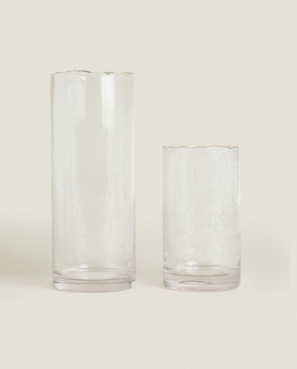 VASE WITH GOLD RIM