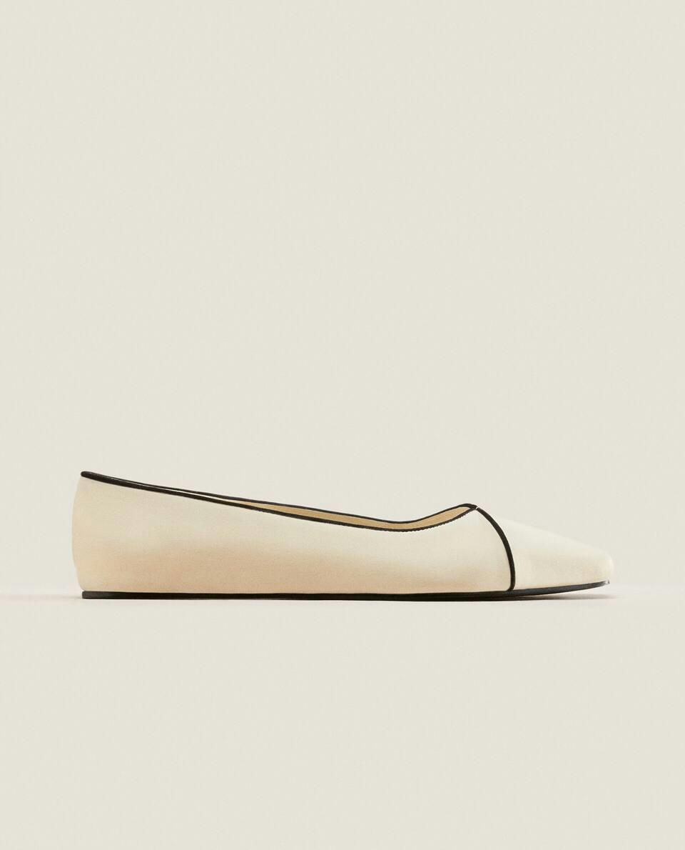 BALLERINAS WITH CONTRAST DETAIL