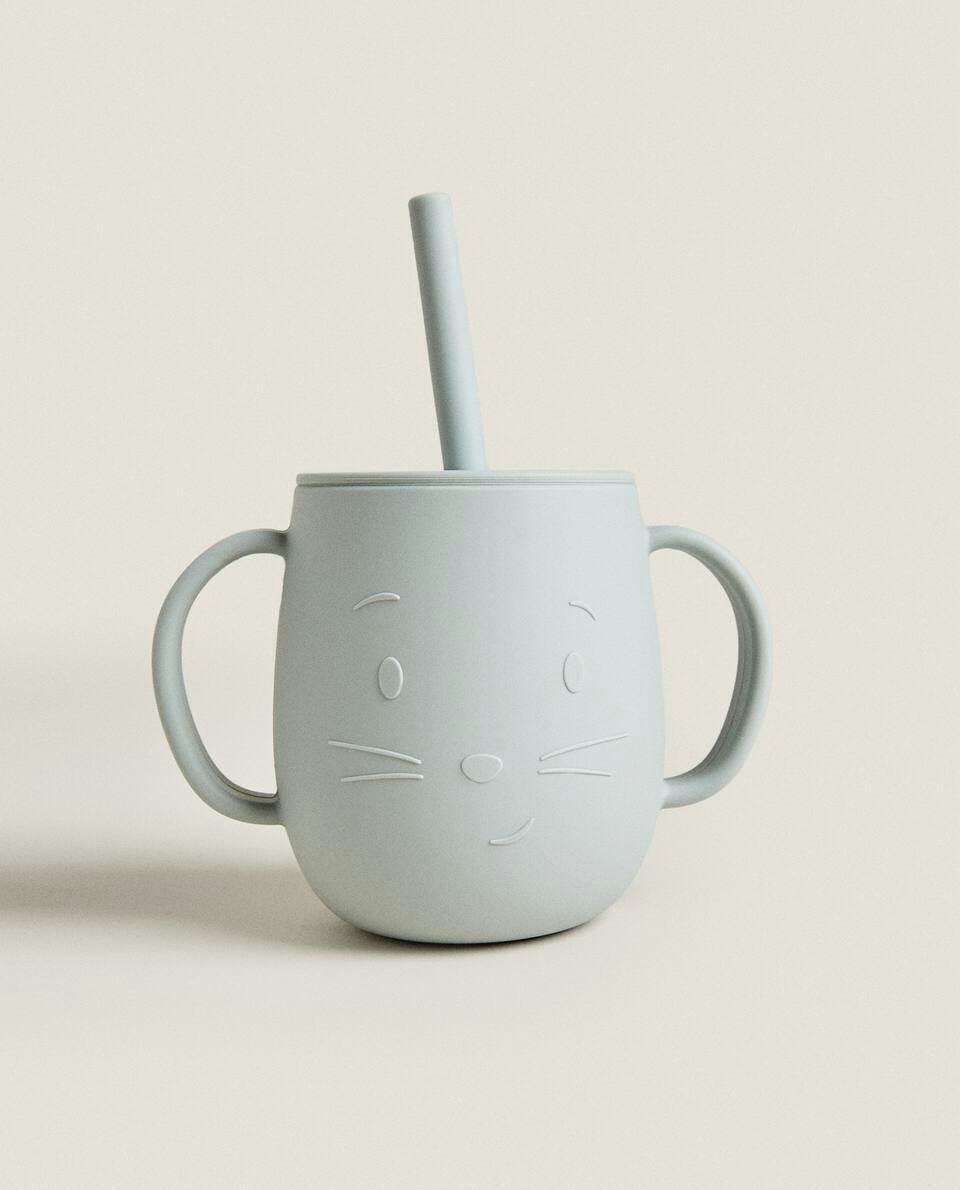 MOUSE SILICONE TUMBLER WITH STRAW