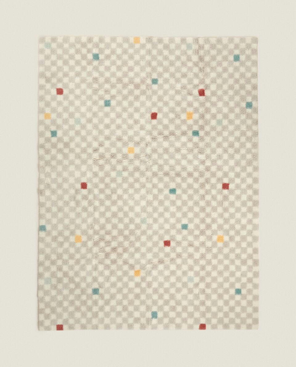 KIDS’ CHECK WOOL RUG
