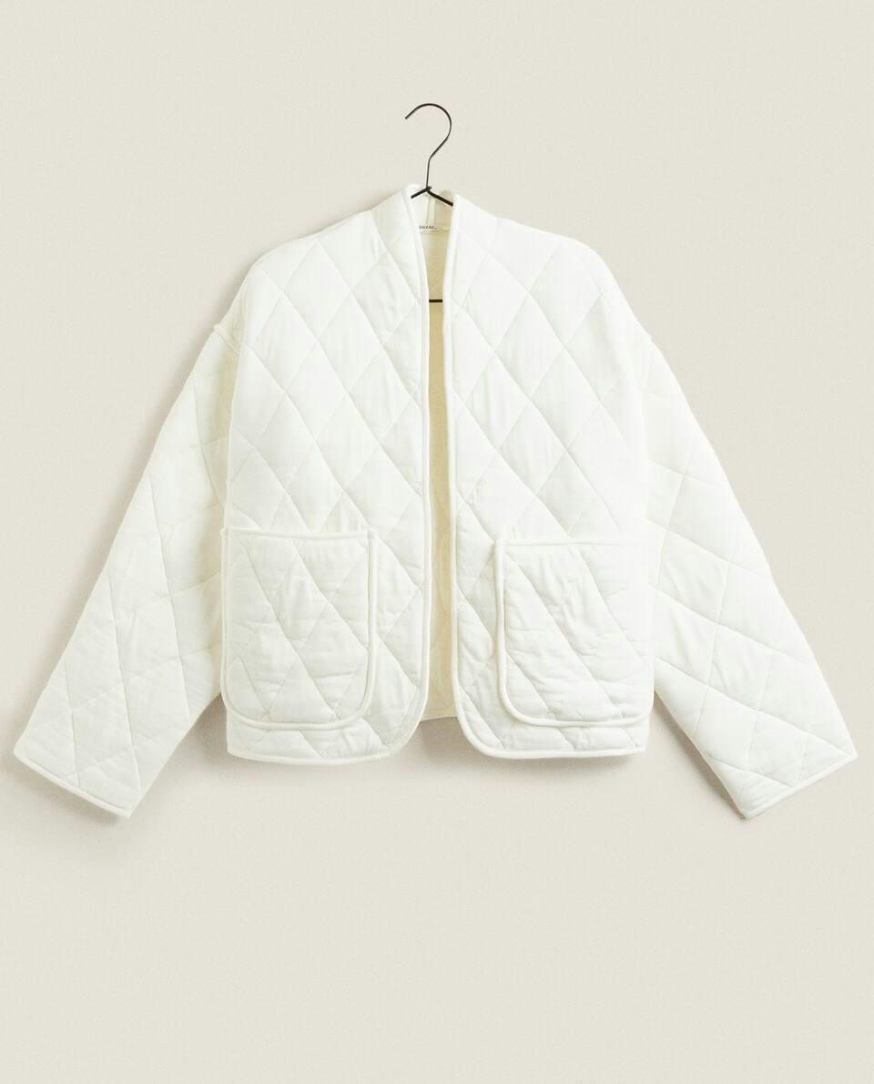 QUILTED COTTON CARDIGAN