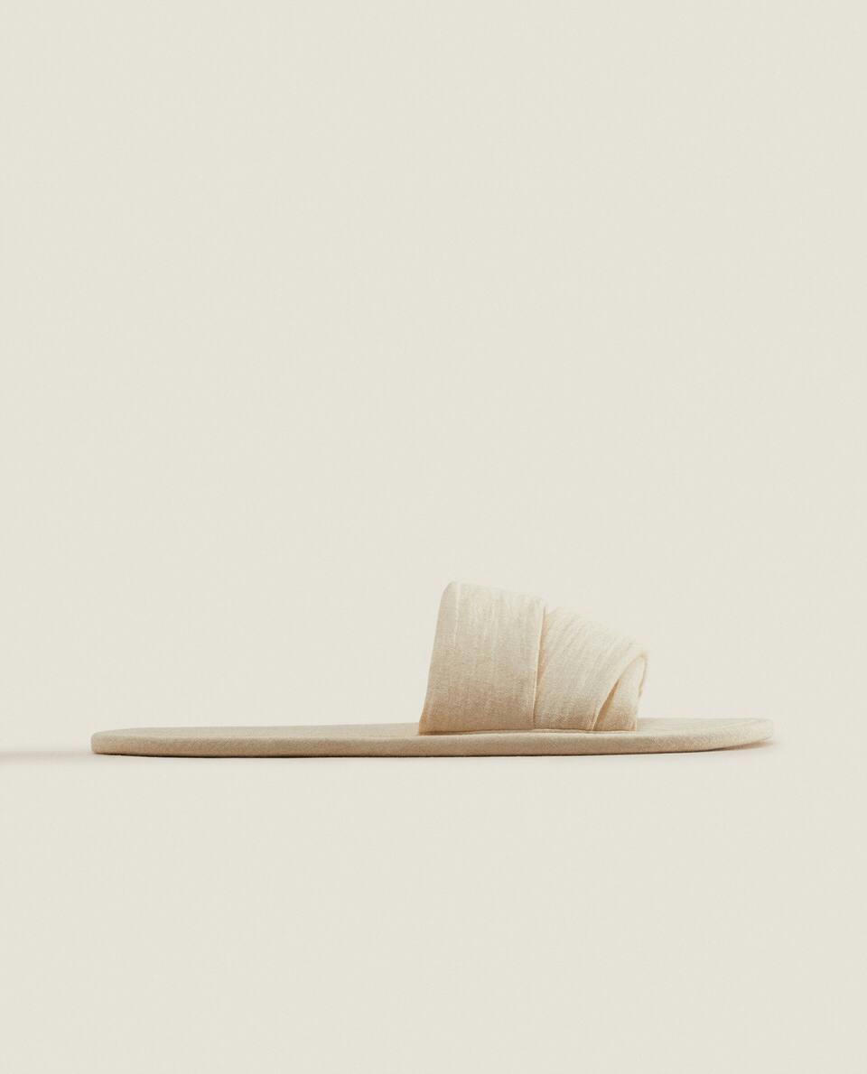 MUSLIN OPEN SLIPPERS