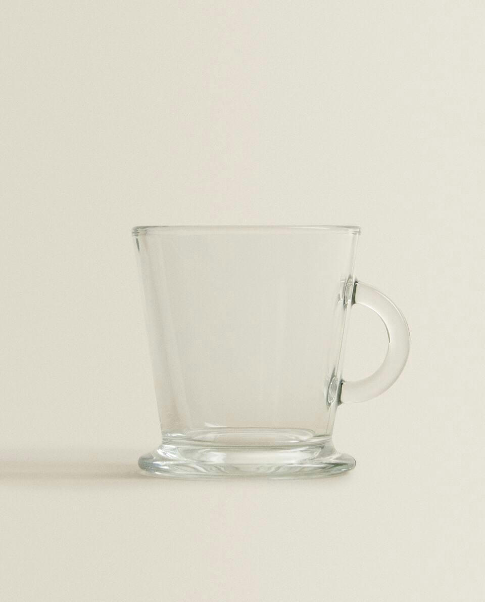 TRANSPARENT GLASS CAPPUCCINO CUP