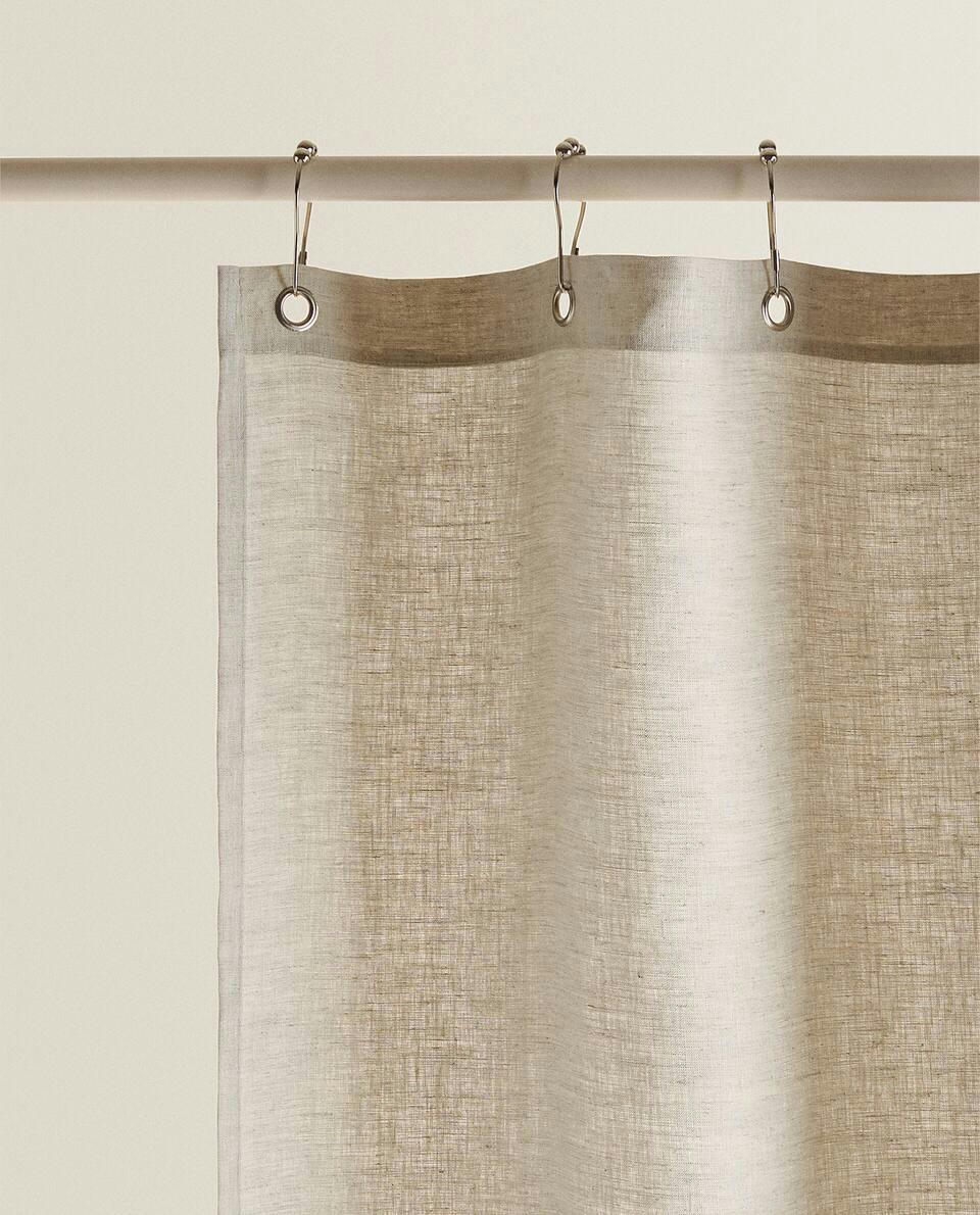 LINEN SHOWER CURTAIN