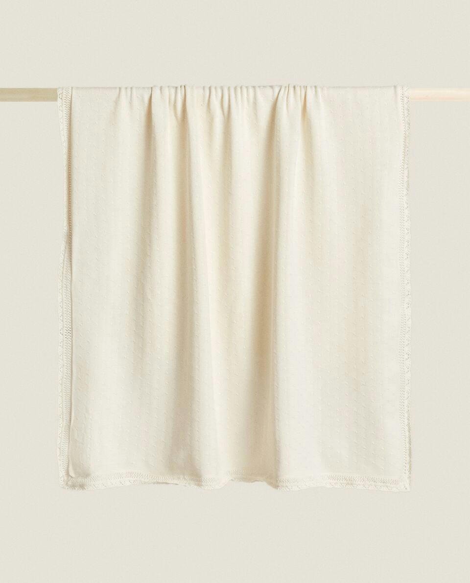 COTTON KNIT BLANKET