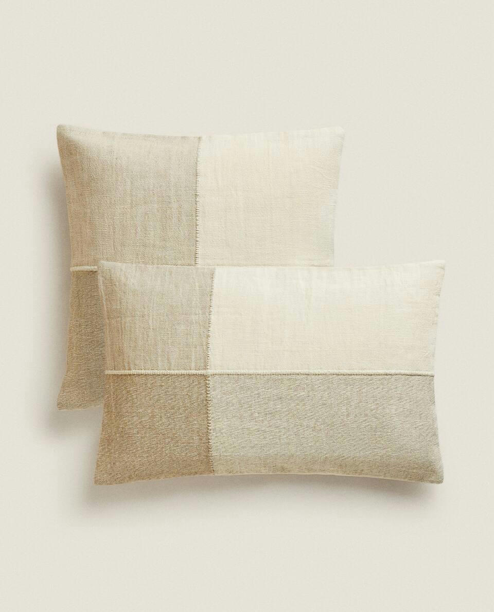 CHECK CUSHION COVER