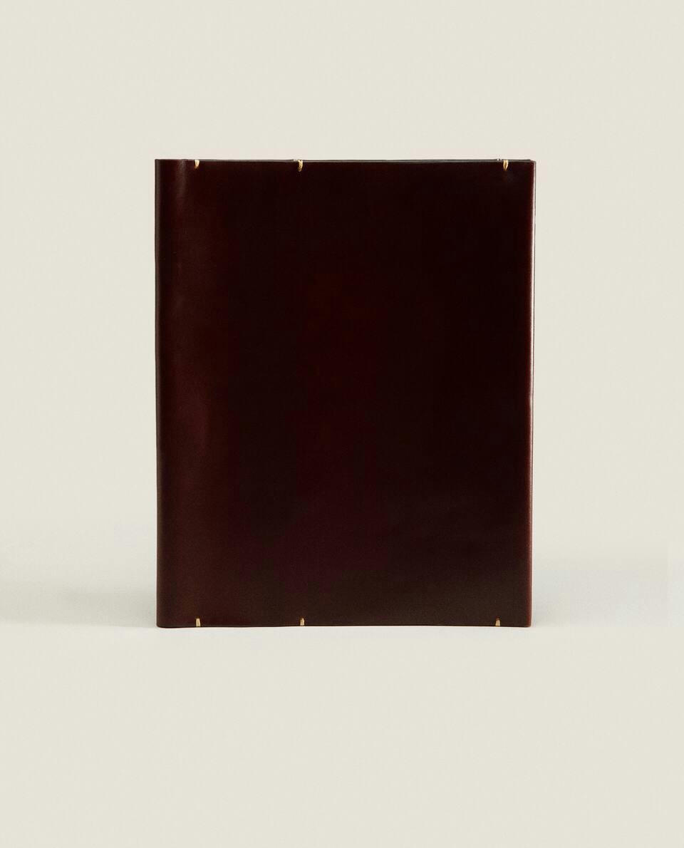 LEATHER TABLET CASE WITH TOPSTITCHING DETAIL