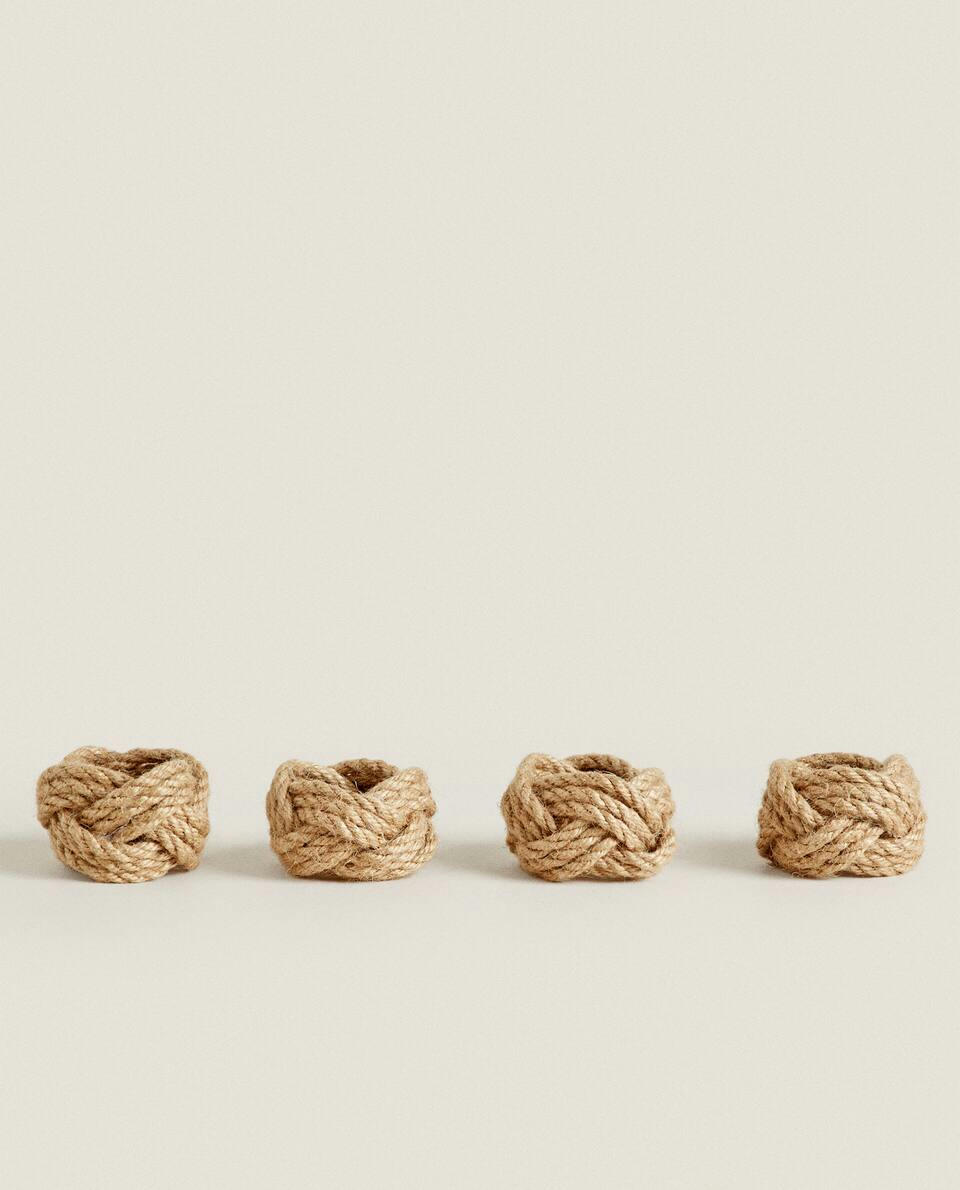WOVEN NAPKIN HOLDERS (PACK OF 4)