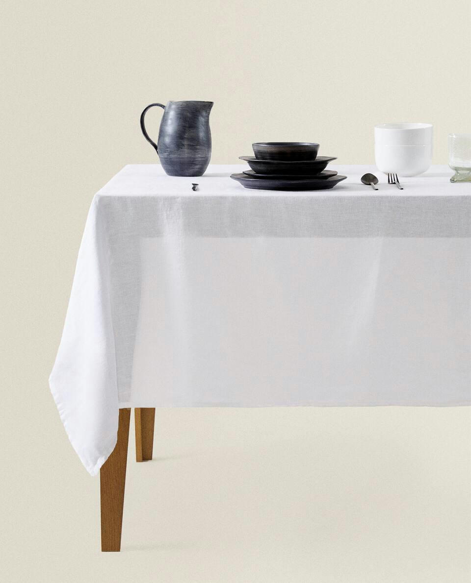 WASHED LINEN TABLECLOTH