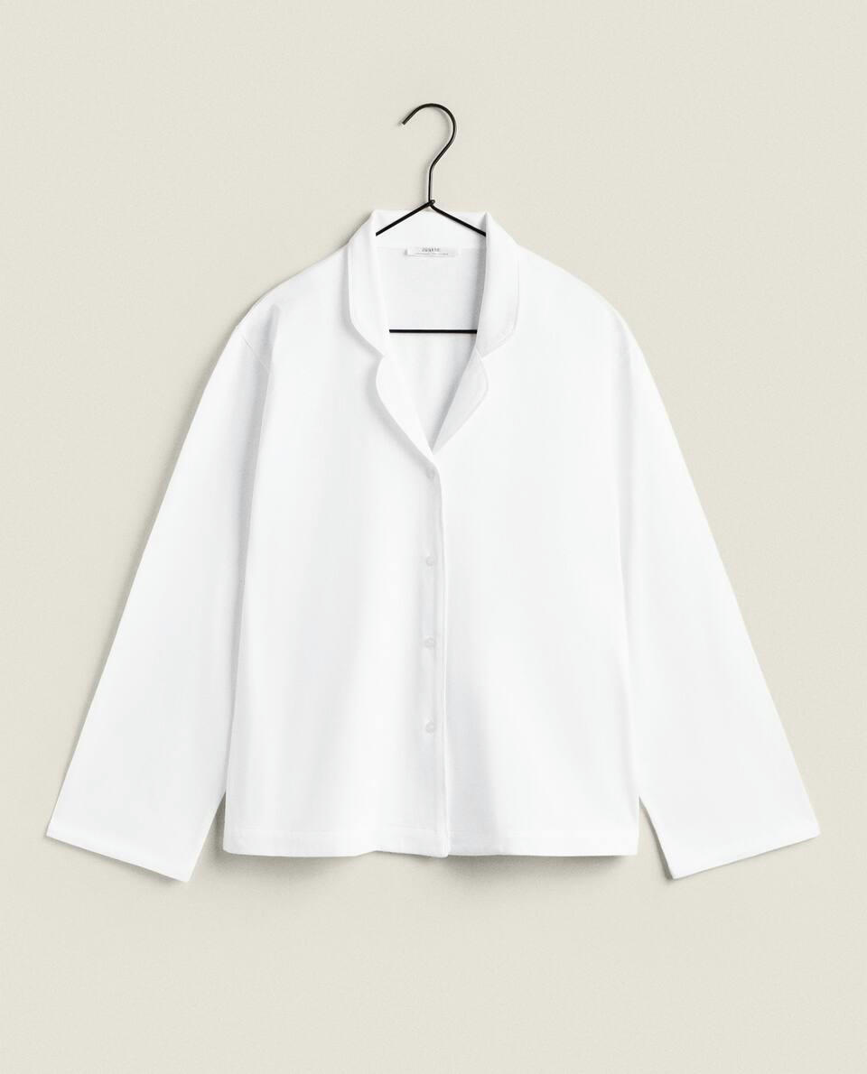 PIPING COTTON SHIRT